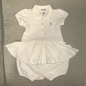 Polo by Ralph Lauren Cream Kids Dress